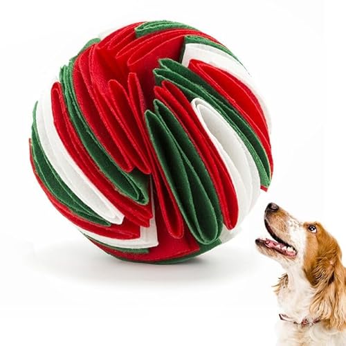 yeeplant Filz Nasenarbeit Puzzle Ball für Hunde - Interaktives Schnüffel- und Fütterungsspielzeug zur Verbesserung der Gehirnfähigkeiten von Hunden von yeeplant