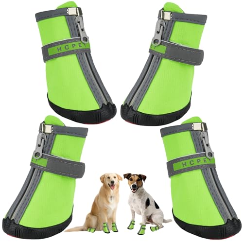 yeeplant Hundesneaker Pfote, verstellbar, wasserdicht, atmungsaktiv, rutschfest, weich, 4 Stück von yeeplant