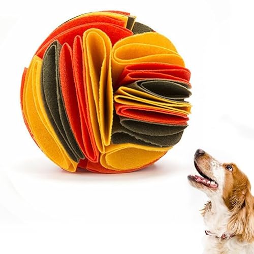 yeeplant Interaktiver Hund Schnüffelball, Puzzle Fütterungsspielzeug für Hunde, Futterspender Leckerliball aus Filz von yeeplant