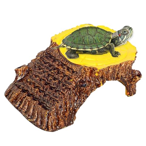 yeeplant Kleine Schildkröte, dekorative Sonnenplattform für Aquarien, Ruheterrasse, Klettern, realistische Harzdekoration von yeeplant