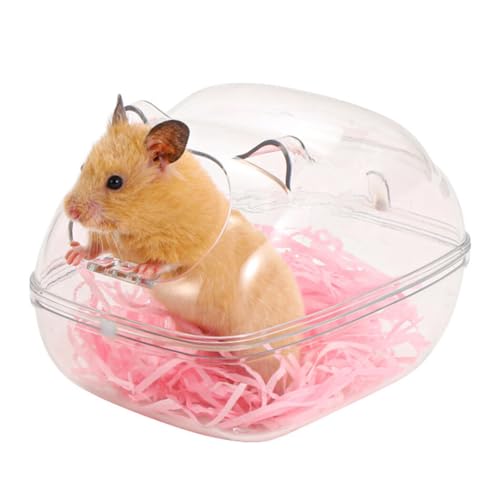 yeeplant Kunststoff Hamsterbad Transparent Haus Ecke Abnehmbare Zwerg Mini Box Toilette Klar Abnehmbar von yeeplant