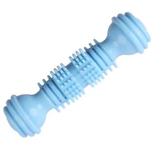 yeeplant Lustige, interaktive Welpen-Zahnbürsten-Hantel – tragbares Haustier-Gummispielzeug für aggressives Kauertraining von yeeplant