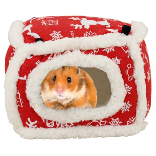 yeeplant Meerschweinchen Betten Hängehaus Weihnachten Hamster Winter Kreative Muster Haus Hamster von yeeplant