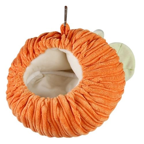 yeeplant Warme Hängematte aus Baumwolle für kleine Haustiere – Kürbis-Stil Hängenest Bett für Hamster, Winterwärme, Obst-Design, Hamsterbett von yeeplant