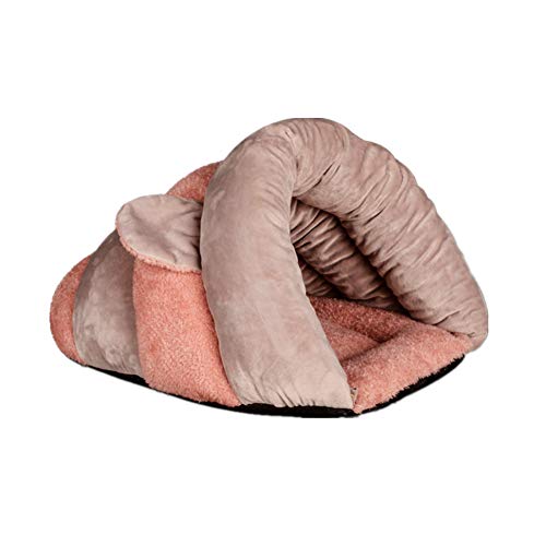 Katzenhöhle Haustierbett Kitten Bett Plüsch Hundebett Warm Hundebett Hundehöhle Bett Fluffy Katzenbett Indoor Haustier Haus Katze Schlafsack Fluffy Hundebett 42,coffee von yinbaoer