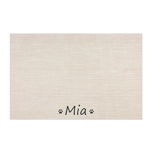 yky Hundematte, personalisierbar, personalisierbar, für Hunde und Katzen, PVC, Beige, 30 x 45 cm von yky