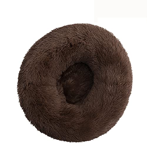 Beruhigendes Hundebett für kleine Hunde – Donut waschbar, kleines Haustierbett, Anti-Angst, rund, flauschiges Plüsch-Katzenbett, passend für Haustiere, Durchmesser 40,6 cm von youyoucool