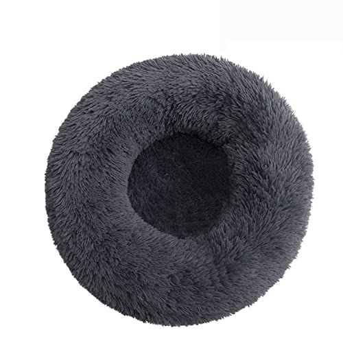 Beruhigendes Hundebett für kleine Hunde – Donut waschbar, kleines Haustierbett, Anti-Angst, rund, flauschiges Plüsch-Katzenbett, passend für Haustiere, Durchmesser 50,8 cm von youyoucool