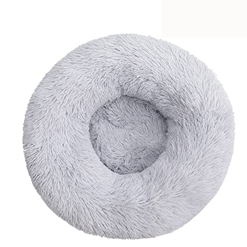 Beruhigendes Hundebett für kleine Hunde – Donut waschbar, kleines Haustierbett, Anti-Angst, rund, flauschiges Plüsch-Katzenbett, passend für Haustiere, Durchmesser: 99 cm von youyoucool