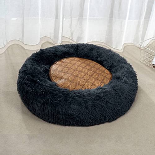 Donut Katzenbett, Kunstplüsch-Hundebetten für mittelgroße und kleine Hunde – selbstwärmendes, rundes Kissen für den Innenbereich, kuscheliges, waschbares Hundebett und Katzenbett Durchmesser 40,6 cm von youyoucool