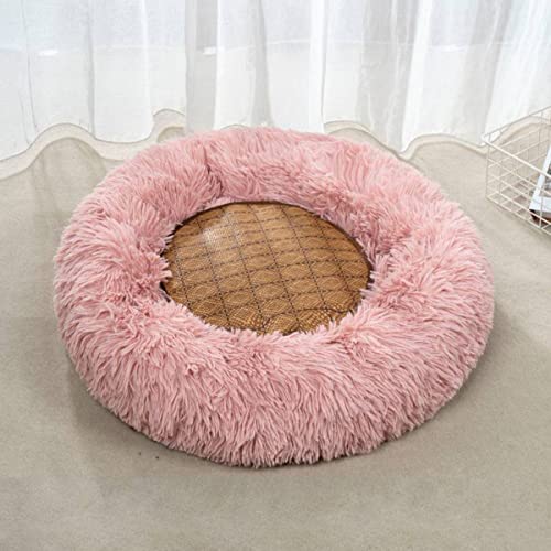 Donut Katzenbett, Kunstplüsch-Hundebetten für mittelgroße und kleine Hunde – selbstwärmendes rundes Kissen für den Innenbereich, kuschelig, waschbar, Durchmesser 50,8 cm von youyoucool