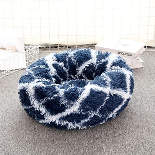 Hunde-Katzenbett, Donut-Haustierbett für kleine Hunde, flauschig, gemütlich, selbstwärmend, verbesserter Schlaf, Haustierkissen, rutschfest, maschinenwaschbar, leicht, Durchmesser 109 cm von youyoucool