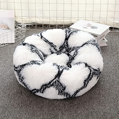 Hunde-Katzenbett, Donut-Haustierbett für kleine Hunde, flauschig, gemütlich, selbstwärmend, verbesserter Schlaf, Haustierkissen, rutschfest, maschinenwaschbar, leicht, Durchmesser 109 cm von youyoucool