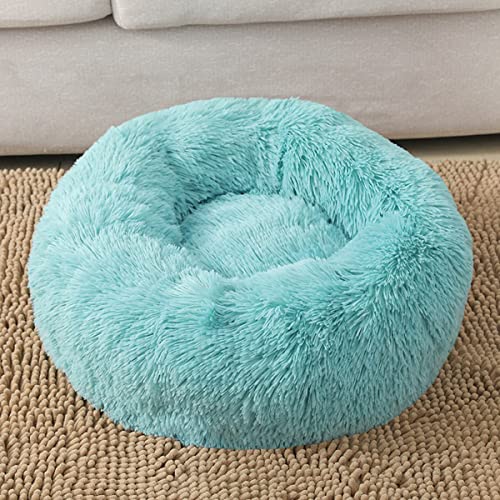 Hunde-Katzenbett, Donut-Haustierbett für kleine Hunde, flauschig, gemütlich, selbstwärmend, verbesserter Schlaf, Haustierkissen, rutschfest, maschinenwaschbar, leicht, Durchmesser 109 cm von youyoucool