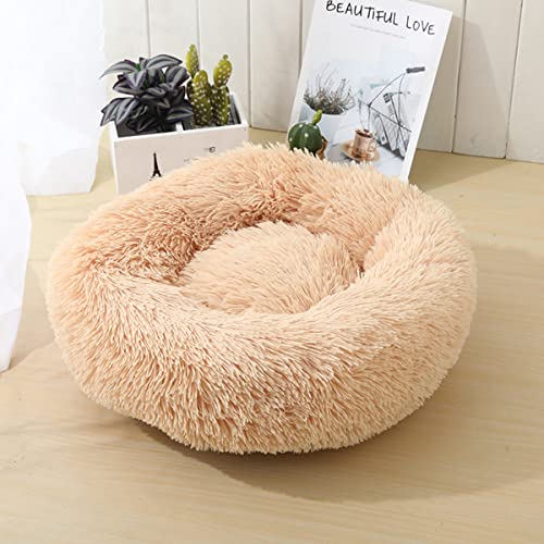 Hunde-Katzenbett, Donut-Haustierbett für kleine Hunde, flauschig, gemütlich, selbstwärmend, verbesserter Schlaf, Haustierkissen, rutschfest, maschinenwaschbar, leicht, Durchmesser 71 cm von youyoucool