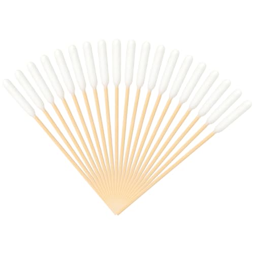 yueton 100PCS Long Cotton Swabs Pet Cotton Ear Buds Swabs Wooden Sticks Cleaning Swabs Big Head Pet Cotton Swab Ear Cleaning Swabs with Bamboo Handle for Dog and Cat Daily Clean Remove Ear Dirt von yueton