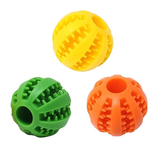 yueton 3Pcs Kleine Hund Pet Bite Resistant Zahn Schleifen Spielzeug Gummi Elastische Ball Beißen Spielzeug Verschütten Essen Bälle Spaß Hund Spielzeug Selbsthilfe Entspannung für Kleine Hunde von yueton