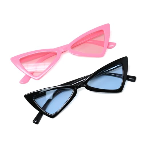 yueton Modische Sonnenbrille für Katzen und Hunde, coole Haustier-Brille, Hund, Katze, Cosplay, Party, Kostüm-Zubehör, Haustier-Foto-Requisiten, lustige Haustier-Dekorationen, 2 Stück von yueton