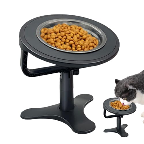 Erhöhte Katzennäpfe, Höhenverstellbarer Futternapf Katze, 15° Geneigter Design, Katzenfutternapf Für Futter Und Wasser, Für Katzen,Welpen Und Kleine Hunde von yybng