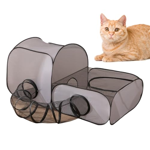 yybng Katzen Freigehege | Outdoor Haustiergehege mit Rundum-Tunnel | Zusammenklappbares Haustierzelt Aus Oxford Stoff Mit Atmungsaktivem Netz Für Garten Außenbereich yybng Katzen Freigehege | Outdoor Haustiergehege mit Rundum-Tunnel | Zusammenklappbares Haustierzelt Aus Oxford Stoff Mit Atmungsaktivem Netz Für Garten Außenbereich von yybng