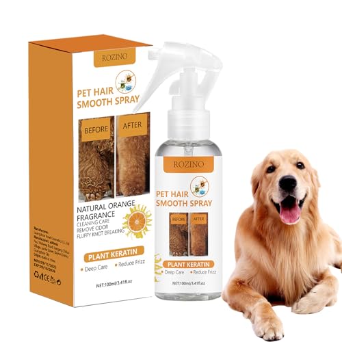 Entwirrungsspray für Hunde – Haarbehandlung, nicht waschend, um Verfilzungen zu entfernen, 100 ml Entwirrung zum Entfernen von Verfilzungen von hartnäckigem Haar und Zerstäubern Entwirrungsspray für Hunde – Haarbehandlung, nicht waschend, um Verfilzungen zu entfernen, 100 ml Entwirrung zum Entfernen von Verfilzungen von hartnäckigem Haar und Zerstäubern von yztju