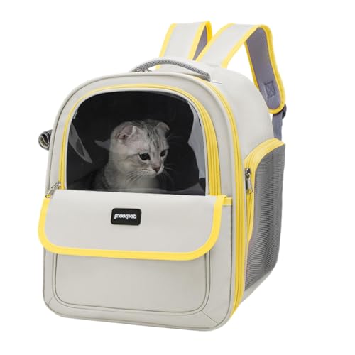 Katzenrucksackträger, Katzenrucksacktasche, Belüfteter Rucksackträger für Katzen Light Weight Bequemes Katzenzubehör für kleine Hundetrage, Katzenwelpen-Rucksacktasche von yztju