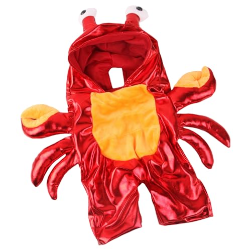 Krabben-Kostüm für Haustiere – warme rote Kleidung, lustiges Kapuzenpullover-Design, weiches Plüsch-Krabben-Outfit, gemütliches Tier-Kostüm, Halloween-Partykleidung, Festival-Themen-Dressing, Süßes Krabben-Kostüm für Haustiere – warme rote Kleidung, lustiges Kapuzenpullover-Design, weiches Plüsch-Krabben-Outfit, gemütliches Tier-Kostüm, Halloween-Partykleidung, Festival-Themen-Dressing, Süßes von yztju