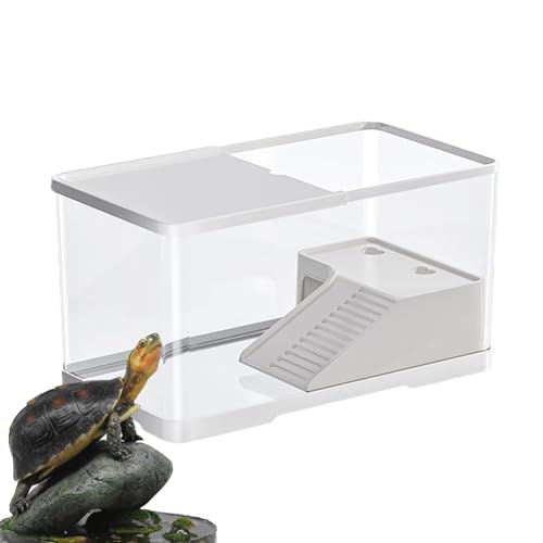 yztju Kleines Schildkrötenbecken, Schildkrötenaquarium - Lebensraum für Light Weight mit Sonnenplattform,Lebensraum für Schildkrötenaquarien, Schildkrötenbecken, Reptilienbecken, von yztju