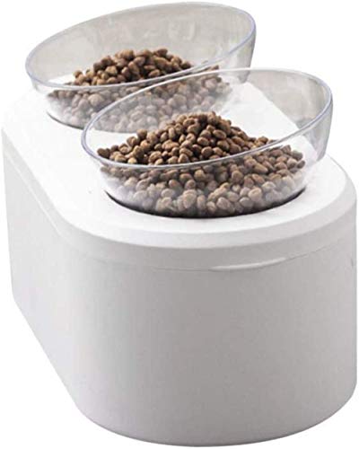 1Pc Cat Raised Bowl Mit Sicherem, Verstellbarem Ständer Double Oblique Food Bowl Bowl Non-Spill-Design Futterschale Mehrzweckschüssel Für Hundekätzchen Cat von zaizai