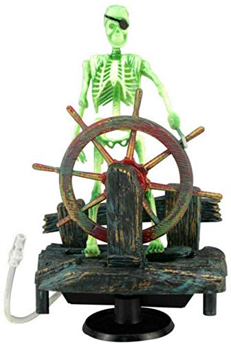 zaizai Aquarium Piraten Dekoration, Kunststoff Harz Kapitän Skelett Ornament Für Aquarium Halloween Party Dekor Neu von zaizai