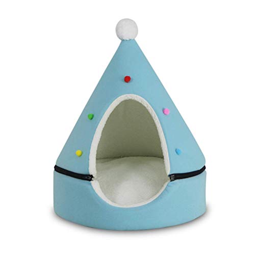 zaizai Cat Tent Cute Pet Nest Christmas Tree Shape House Cave Warm Cat Kennel Soft House Pet Bed Pet Supplies von zaizai