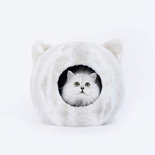 zaizai Gemütliche Katzenbett Haustiere Iglu Katzenstreu Vier Jahreszeiten Universal Winter Zwinger Katze Schlafsack Warmes Haustier Nest Zubehör Halbgeschlossen Katzenstreu Iglu Bett Versteck Höhle von zaizai