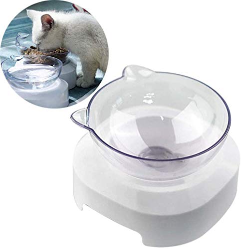 zaizai Katzenfutterschale, Katzenfutterschale, Haustiertrinkschüssel, Stehende Tierfutterschale 15 ° Neigungsplattform Cat Feeder Höhenverstellbarer Doppelwinkel von zaizai