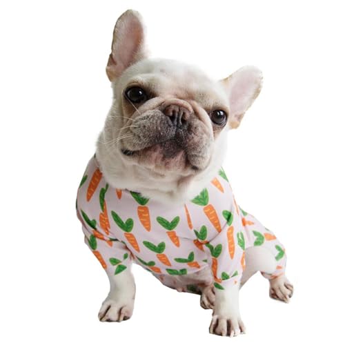 zhendehenziyou Hunde-Shirts, bedruckte Karotten-Winterkleidung mit lustigem, niedlichem Design, kühlender Sommermantel, Haustier-T-Shirts, cooles Welpen-Shirt, Hunde-Outfit, weiches Hunde-Sweatshirt von zhendehenziyou