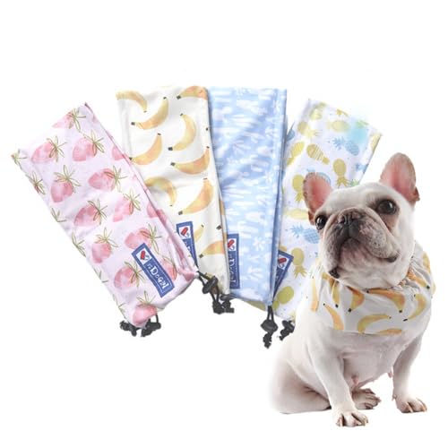 zhendehenziyou Kühlendes Halstuch, Kühlweste für den Sommer, kühlender Schal, verhindert Hitzschlag, kühles Bandana für Teddy, kleine Hunde, mittelgroße Hunde, Pitbull, Französische Bulldogge (groß, von zhendehenziyou