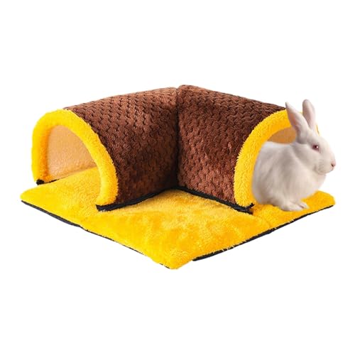 Zjhukfmc Kaninchen-Bett, Meerschweinchen-Tunnelhaus, waschbar, Kleintier-Käfighaus, Winter, warm, Kleintier-Käfig, Versteck, abnehmbares Versteck, Meerschweinchen-Spielzeug, 35 x 35 x 15 cm von zjhukfmc