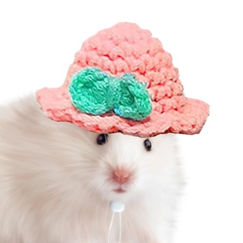 zjhukfmc Hamster Haustierhüte, Strickhüte für kleines Tier,Tiny Cute Pet Headwear Strick Hamster Hut | Weiches Kostümzubehör Bunte Tierkleidung für Schlangen & Party von zjhukfmc