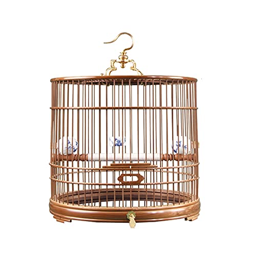 zlw-shop Vogelkäfig Käfig Alte Bambus Stickerei Boutique Schublade Neue Runde Käfig Vogelkäfig Abdeckung Vogelkäfig Vogelkäfig Vogelreise Flugkäfig von zlw-shop