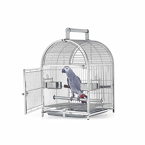 zlw-shop Vogelkäfig Vogel Papagei Reisekäfig Edelstahl Vogelkäfig für kleine Papageien Nymphensittiche Sonnensittiche Sittiche Kanarienvögel Flugkäfig von zlw-shop