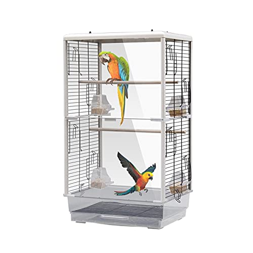 zlw-shop Vogelkäfig für Haustiere Universalprodukt Birdcage Nest Hängend Birdcage Acryl Transparent Vogelkäfig Pet Guard Birdcage Voliere Käfig von zlw-shop