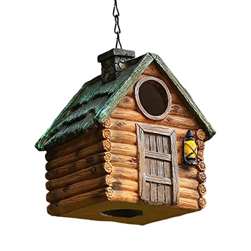 2 Stück Garten-Vogelhaus | Kunstharz dekorative Vogelhäuser zu Aufhängen im Freien – ein gemütliches Zuhause für Papageien, dekorativer Käfig für Balkon, Garten, Hof Znet-au von EELHOE