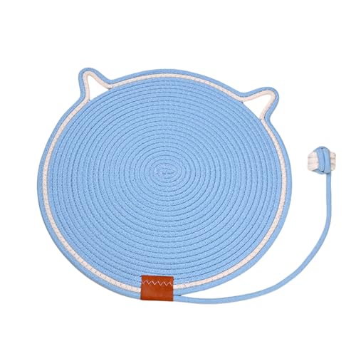 Celery Pets Dual Scratching Pad for Cats, Celery Pets Cat Scratcher Mat, Woven Cotton Pad Cat Scratching Mat Scratch-Resistant and Wear-Resistant (Light Blue,35cm) von zoocco