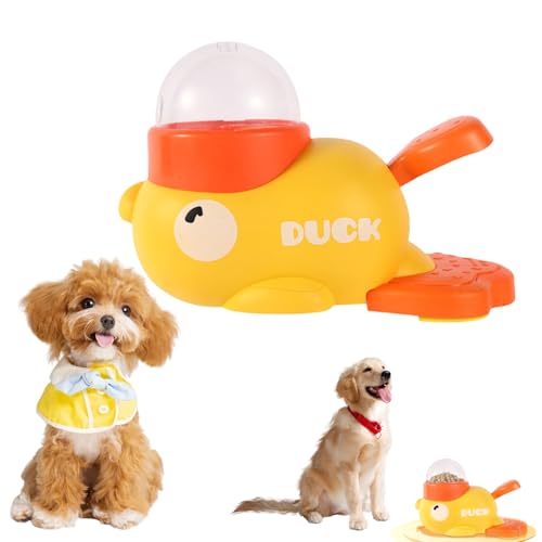 Duck Treat Dispenser, Duck Dog Food Dispenser, 2-In-1 Treat Dispensing Dog Toys, Interactive Slow Automatic Feeder for Pet von zoocco