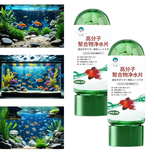 Powerful Aquarium Water Purification Tablet, Water Purification Tablets for Fish Tank, 2025 New Water Purification Tablets Fast Water Purification (2pcs) von zoocco