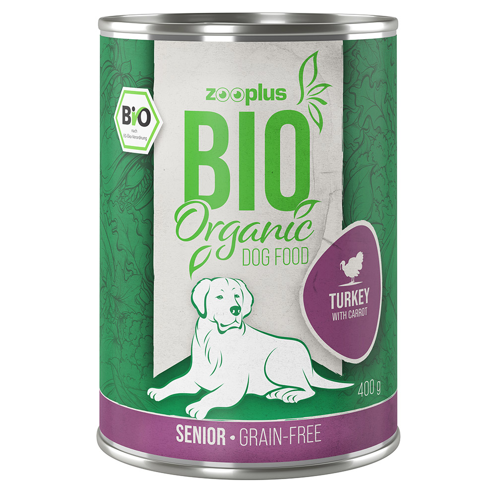 10 + 2 gratis! 12 x 400 g zooplus Bio - Bio Senior Pute mit Karotte von zooplus Bio