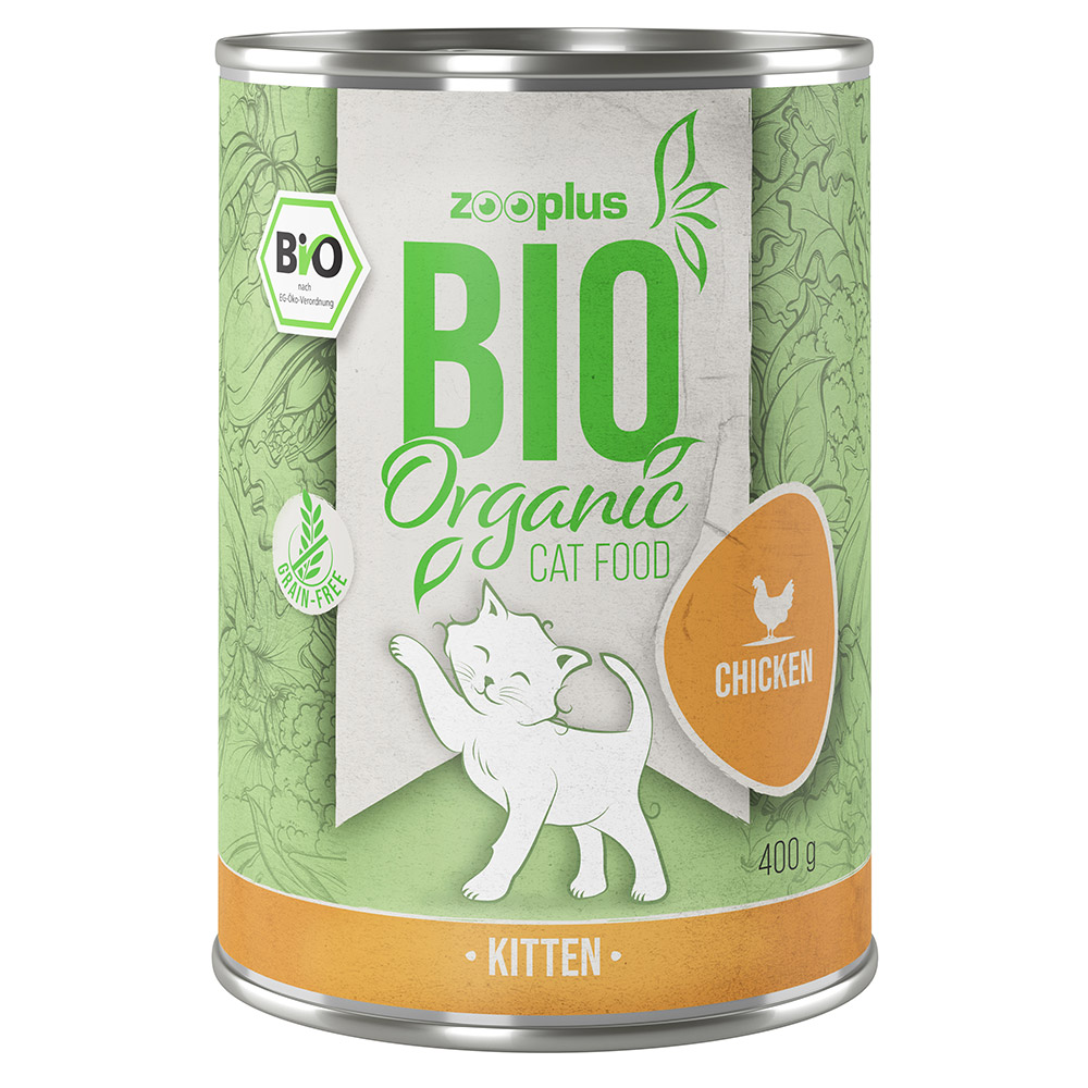 18 + 6 gratis! 24 x 400 g zooplus Bio - Kitten Huhn von zooplus Bio