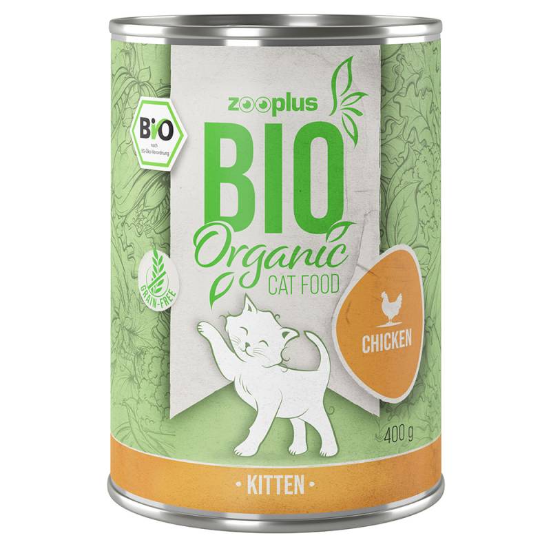 18 + 6 gratis! 24 x 400 g zooplus Bio - Kitten Huhn von zooplus Bio