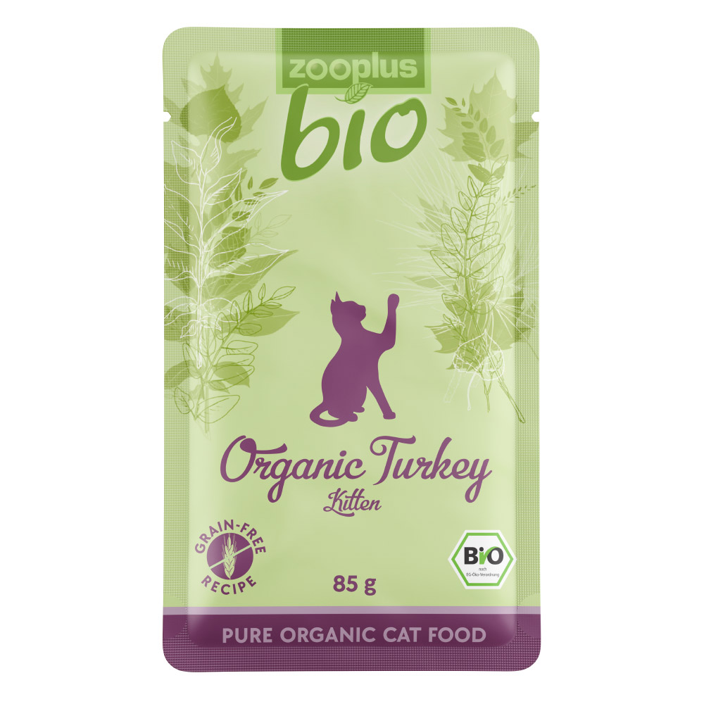 18 + 6 gratis! zooplus Bio  24 x 85 g  - Kitten Pute von zooplus Bio