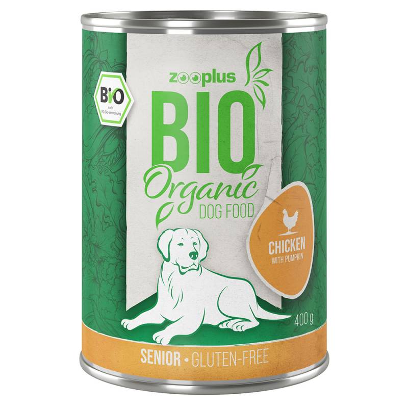 5 + 1 gratis! 6 x 400g zooplus Bio  - Senior Huhn mit Kürbis 6 x 400 g von zooplus Bio