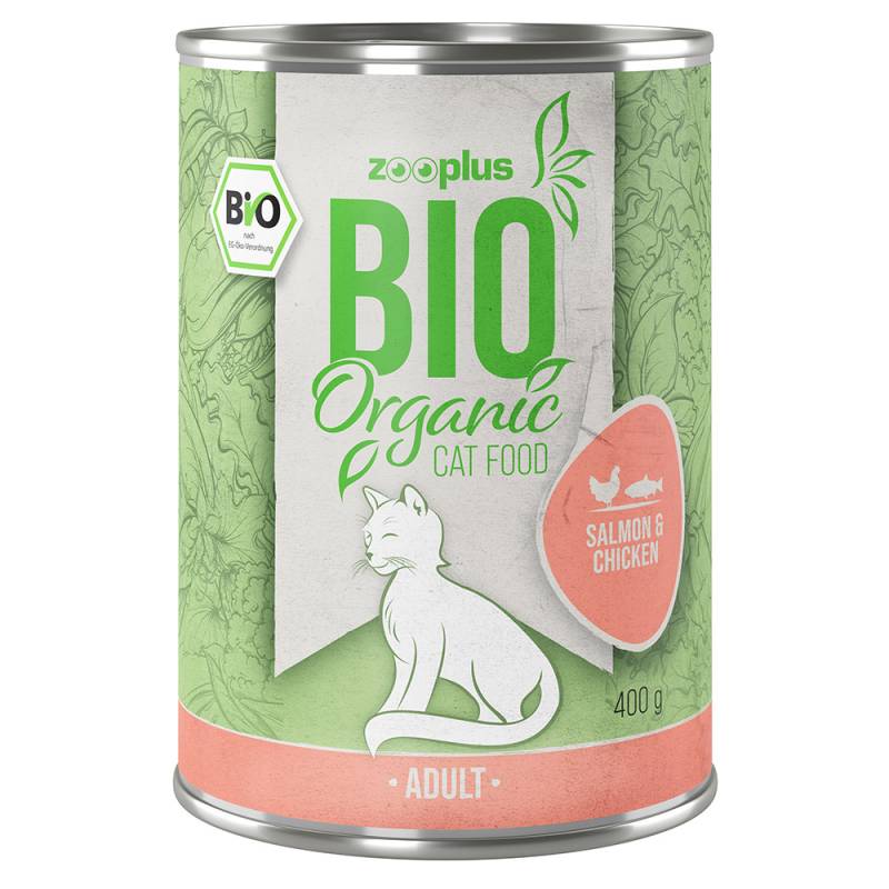 Sparpaket zooplus Bio Adult 12 x 400 g - Bio Lachs & Bio Huhn von zooplus Bio